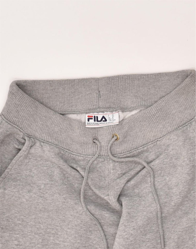 FILA Womens Tracksuit Trousers Joggers UK 14 Medium Grey Cotton | Vintage Fila | Thrift | Second-Hand Fila | Used Clothing | Messina Hembry 