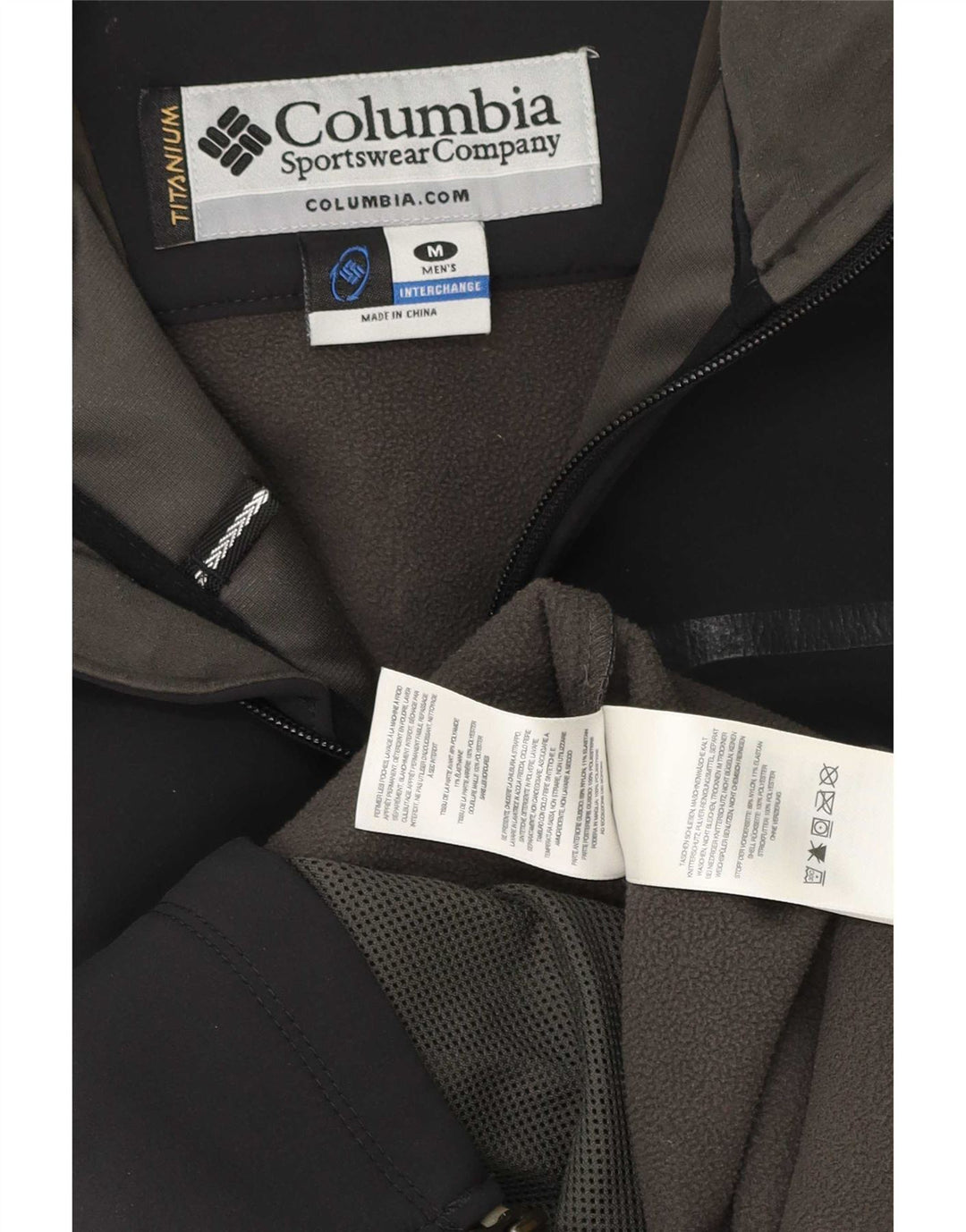 Columbia Mens Titanium Windbreaker Jacket UK 38 Medium Black Polyester