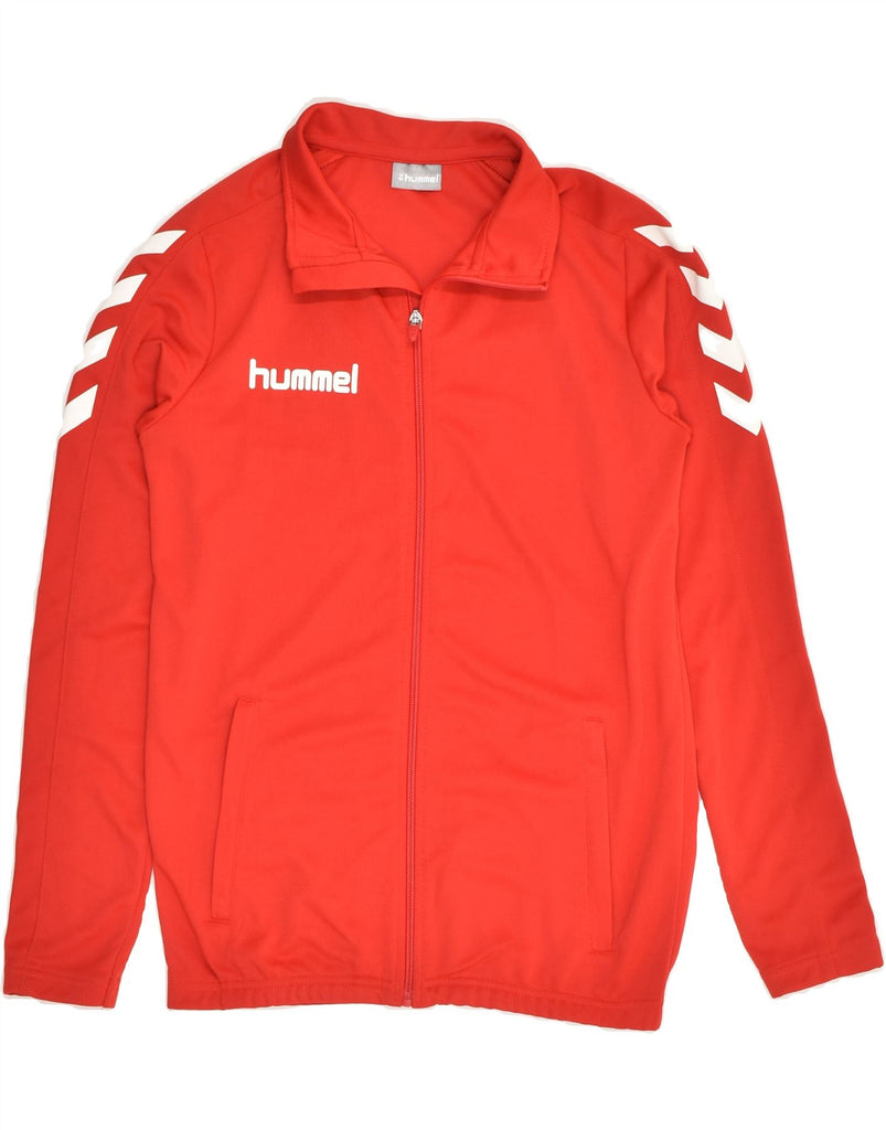 HUMMEL Boys Tracksuit Top Jacket 15-16 Years Red Polyester | Vintage Hummel | Thrift | Second-Hand Hummel | Used Clothing | Messina Hembry 