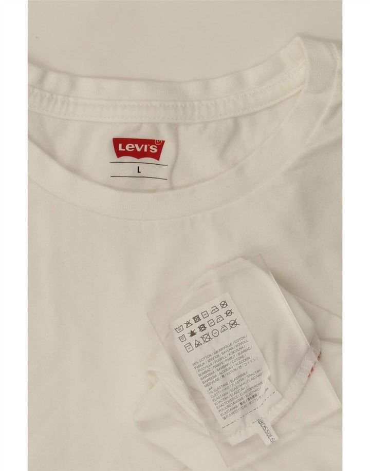 Levi's Mens T-Shirt Top Large White Cotton