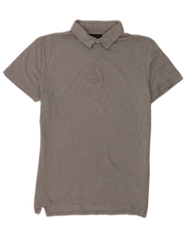 Massimo Dutti Mens Casual Fit Polo Shirt Large Grey