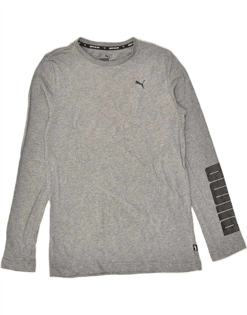 PUMA Boys Graphic Top Long Sleeve 13-14 Years Grey | Vintage Puma | Thrift | Second-Hand Puma | Used Clothing | Messina Hembry 