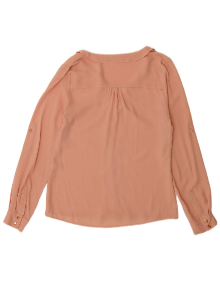 Oasis Womens Long Sleeve Blouse Top UK 8 Smal Pink
