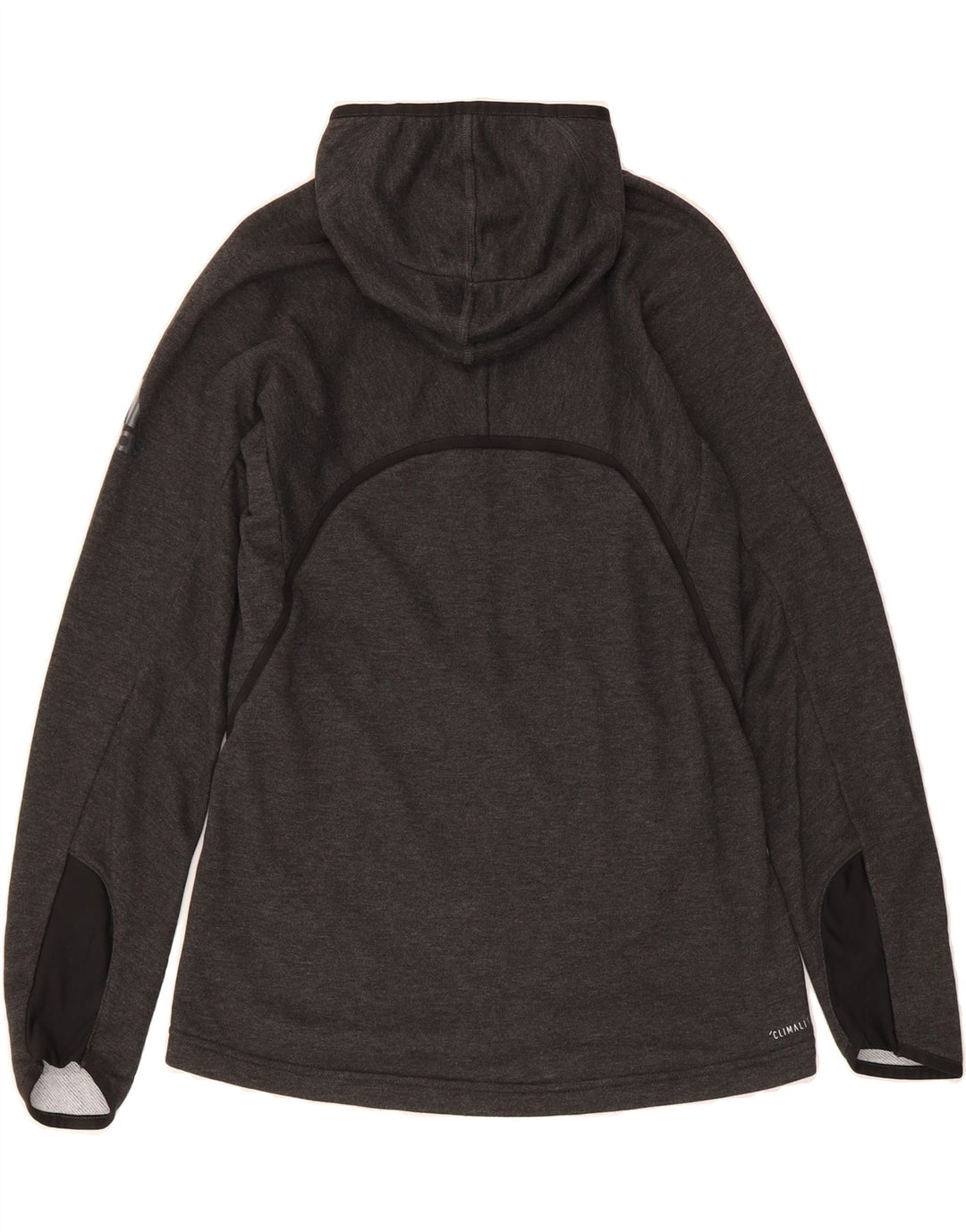 ADIDAS Mens Climalite Graphic Zip Hoodie Sweater Small Grey Polyester Vintage Adidas and Second-Hand Adidas from Messina Hembry 