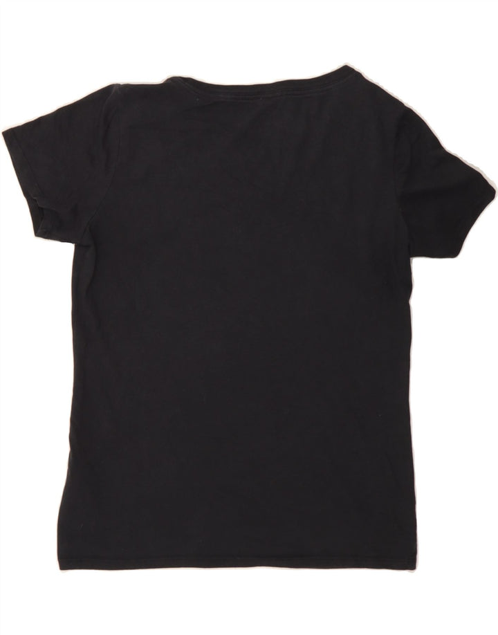 NIKE Womens Athletic Cut Graphic T-Shirt Top UK 14 Medium Black Vintage Nike and Second-Hand Nike from Messina Hembry 