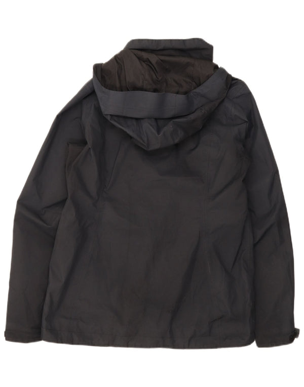 The North Face Womens Hooded Rain Jacket UK 14 Medium Black Polyester