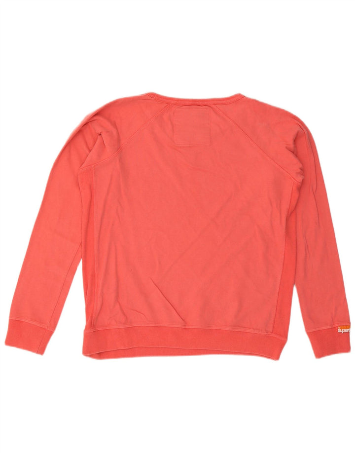 SUPERDRY Womens Sweatshirt Jumper UK 16 Large Pink