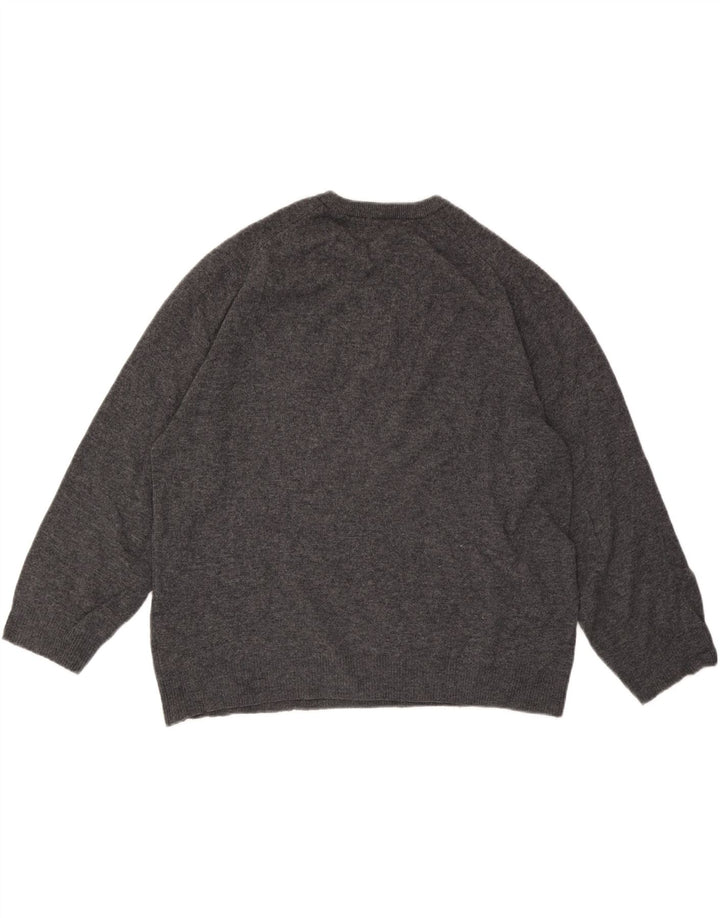 Marks & Spencer Mens Crew Neck Jumper Sweater XL Grey Wool