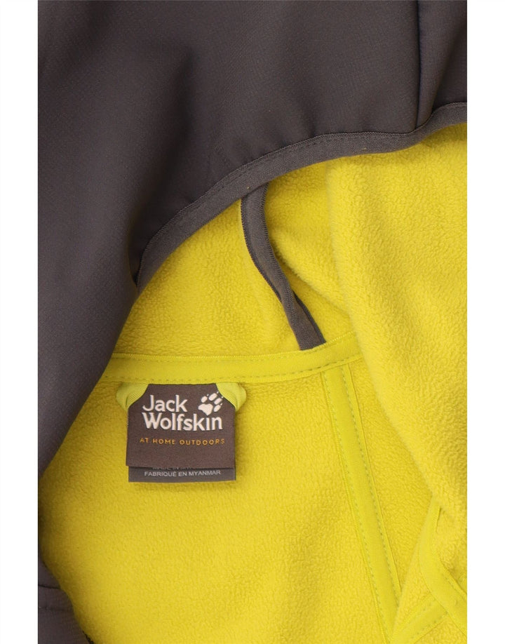 Jack Wolfskin Mens Hooded Windbreaker Jacket UK 48 2XL Grey Polyester