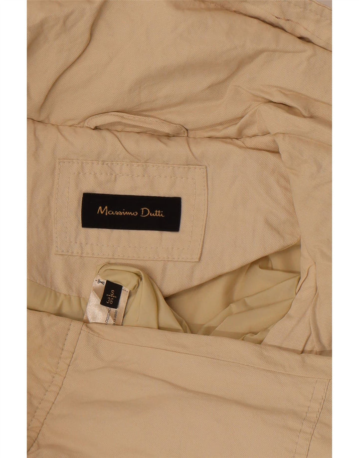 Massimo Dutti Womens Hooded Parka Jacket UK 10 Small Beige
