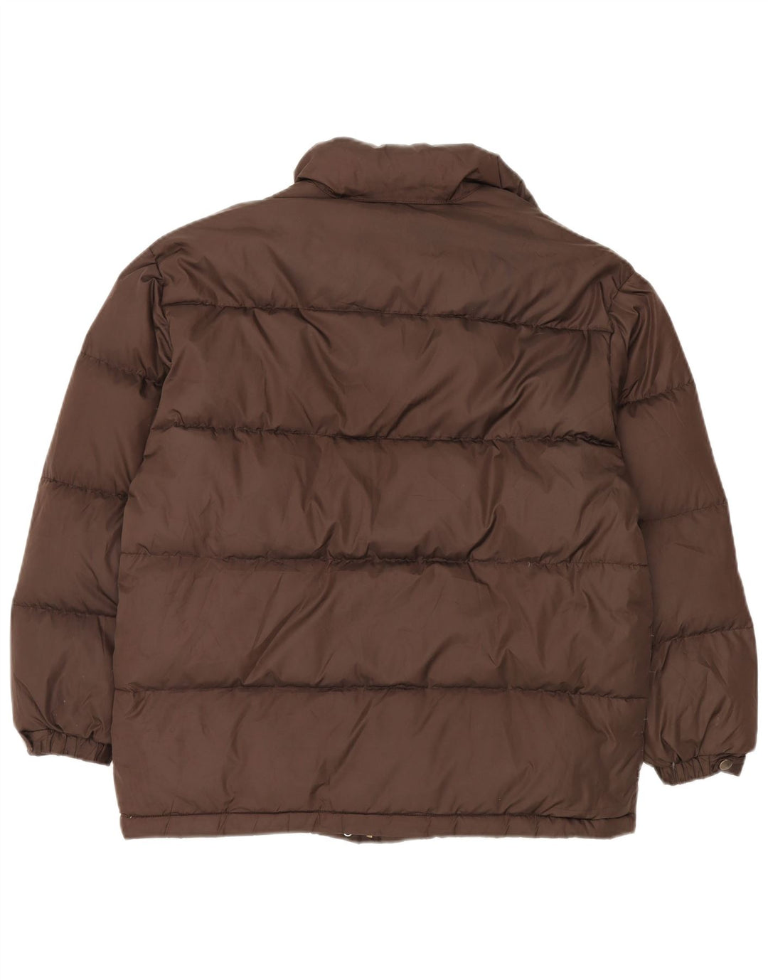 TRADEMARK Mens Loose Fit Padded Jacket IT 46 Small Brown Polyamide