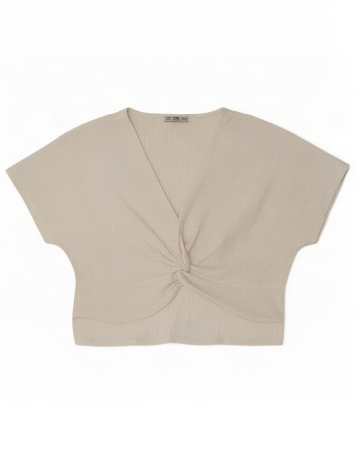 Zara Womens Blouse Top UK 14 Medium White Polyester