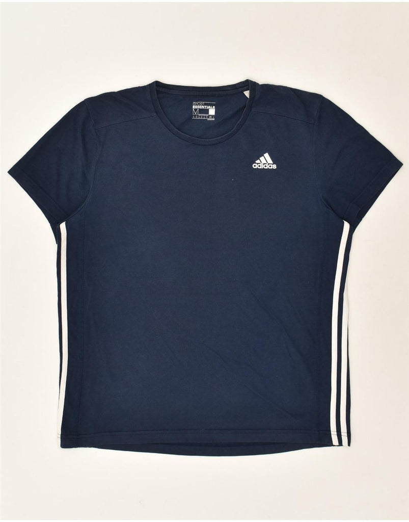 ADIDAS Mens Climalite T-Shirt Top Medium Navy Blue Cotton | Vintage Adidas | Thrift | Second-Hand Adidas | Used Clothing | Messina Hembry 