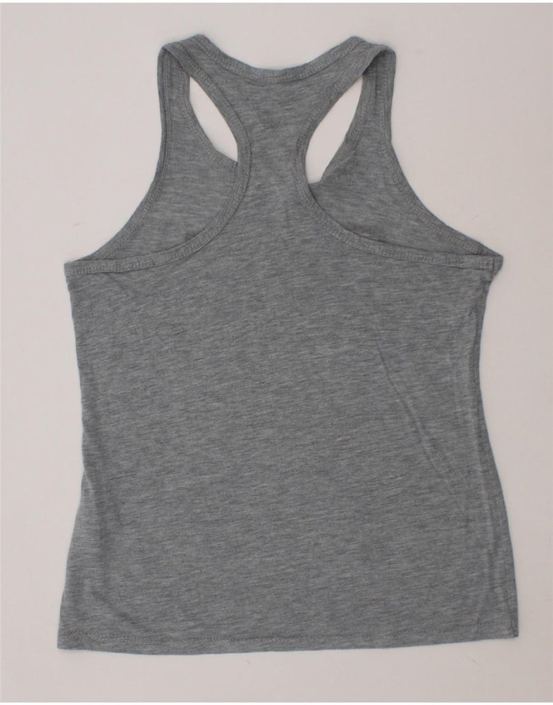 NIKE Girls Graphic Vest Top 10-11 Years Medium Grey Cotton Vintage Nike and Second-Hand Nike from Messina Hembry 