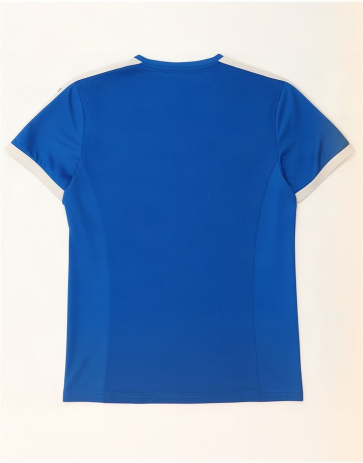 Puma Mens T-Shirt Top Large Blue Colourblock Polyester