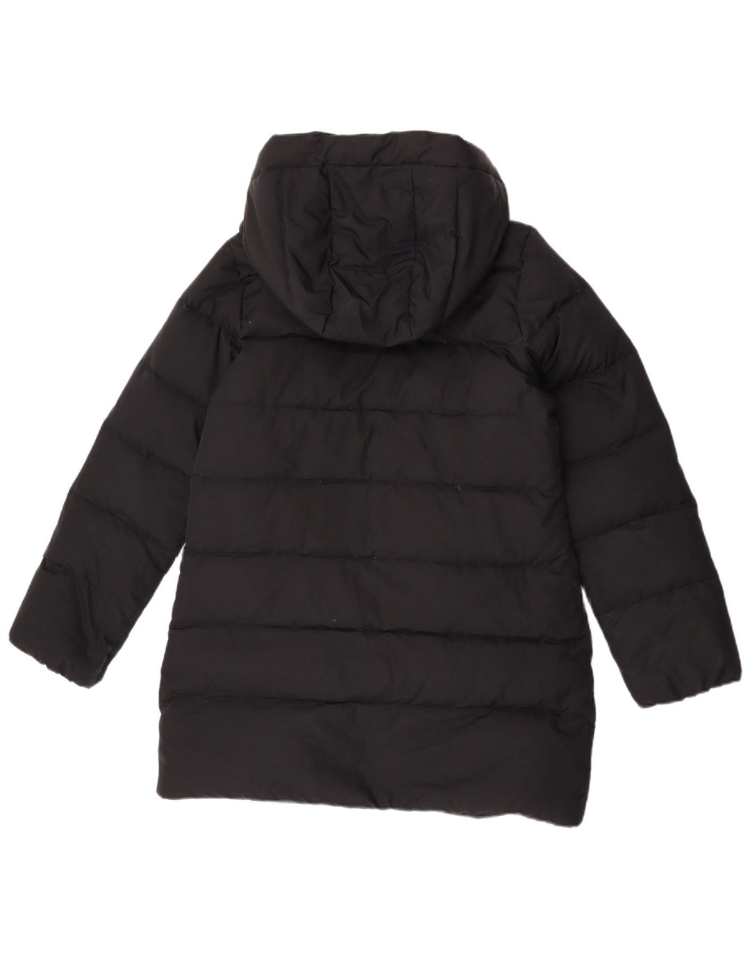 Nike Girls Hooded Padded Coat 13-14 Years XL Black Polyester