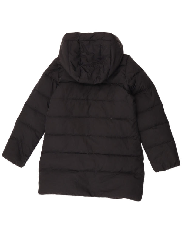 Nike Girls Hooded Padded Coat 13-14 Years XL Black Polyester