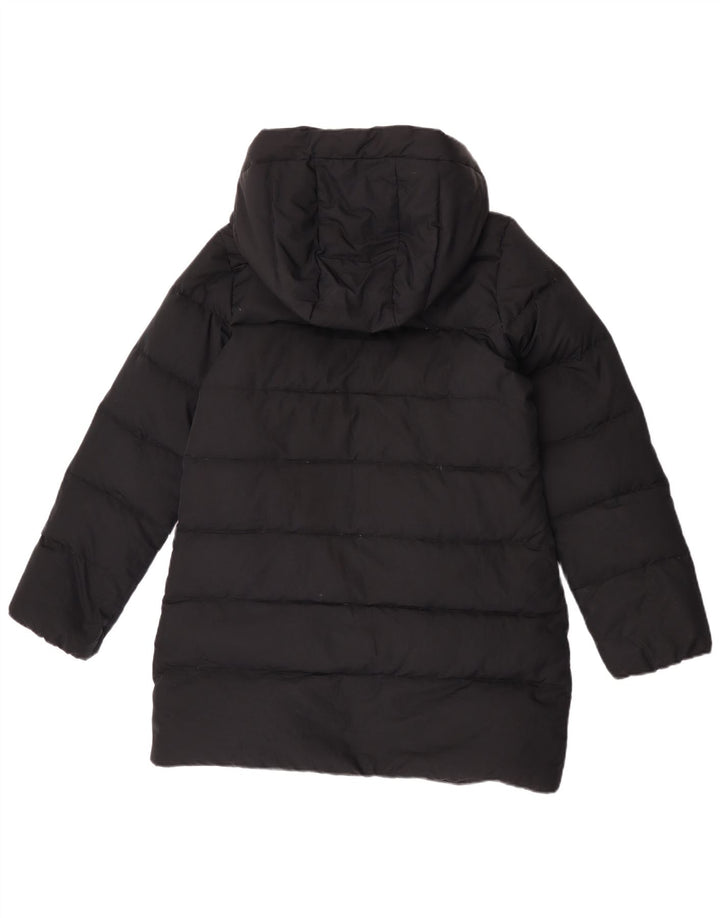 Nike Girls Hooded Padded Coat 13-14 Years XL Black Polyester