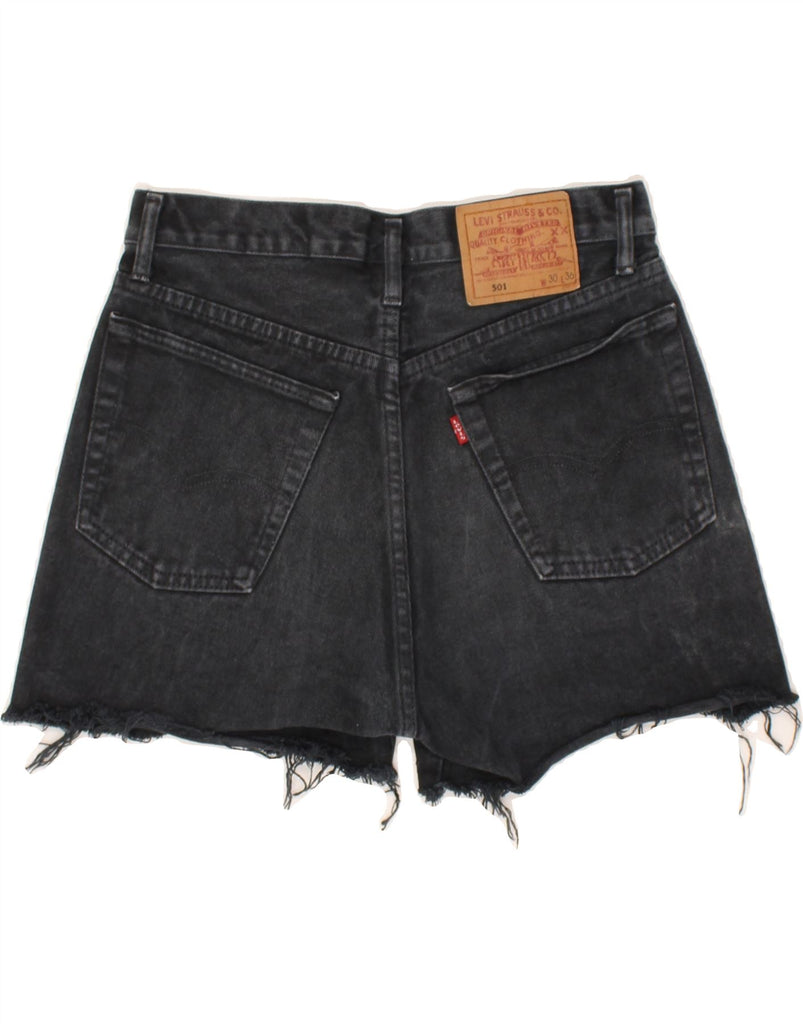 LEVI'S Womens Denim Shorts W30 Medium Black Cotton | Vintage Levi's | Thrift | Second-Hand Levi's | Used Clothing | Messina Hembry 