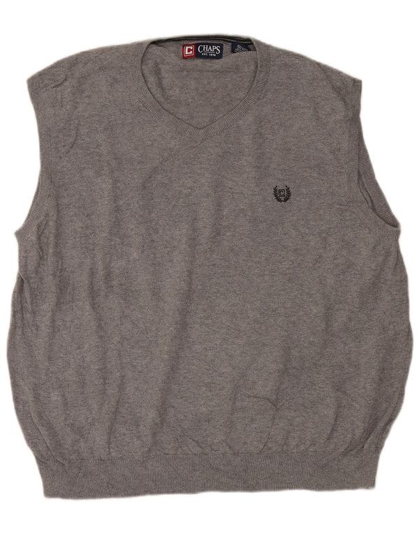 Chaps Mens Vest Tank Top 2XL Grey Flecked Cotton
