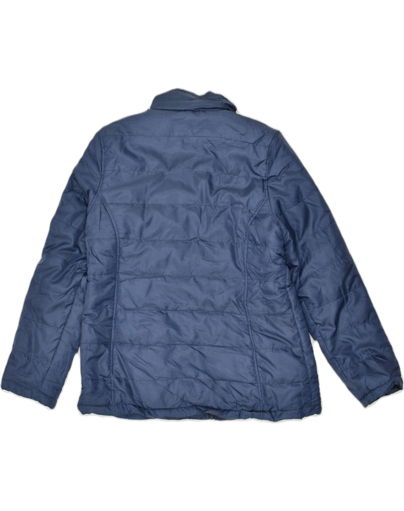 REEBOK Womens Padded Jacket UK 14 Large Navy Blue Polyester | Vintage Reebok | Thrift | Second-Hand Reebok | Used Clothing | Messina Hembry 