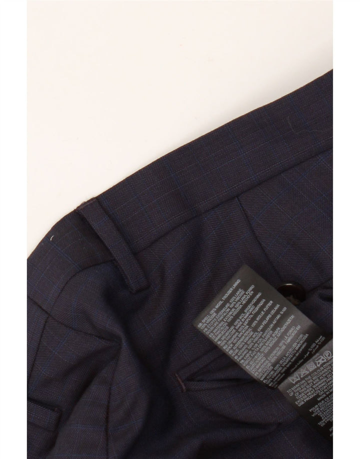 Ted Baker Mens Slim Suit Trousers W36 L31 Navy Blue Wool