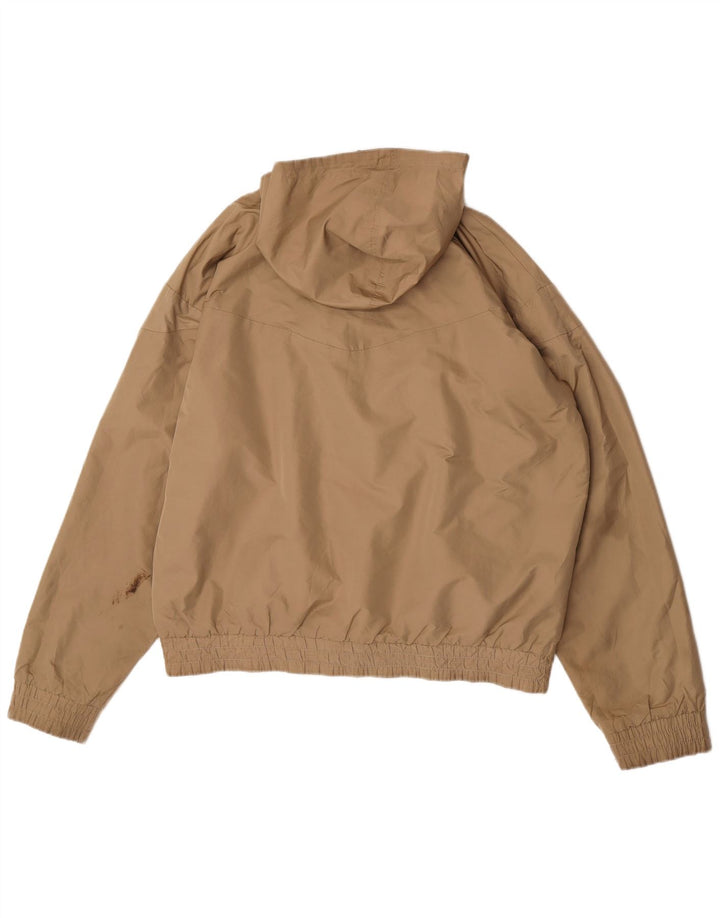 Nike Mens Hooded Graphic Reversible Jacket UK 45/47 XL Brown Polyester