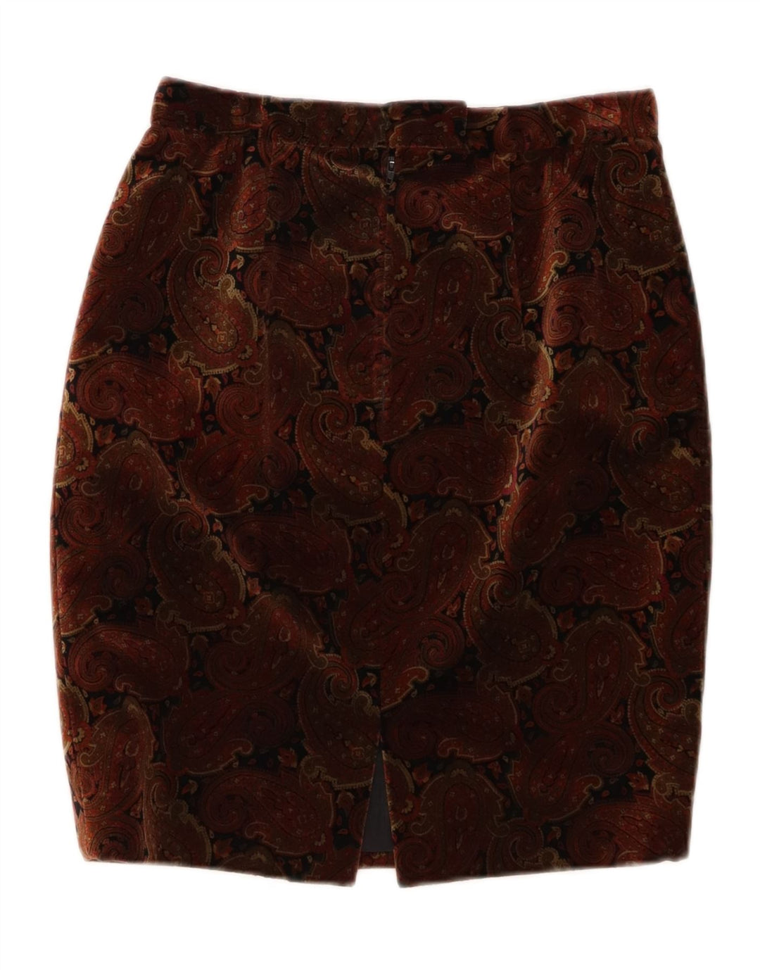 VINTAGE Womens Pencil Skirt W26 Small Brown Paisley Vintage Vintage and Second-Hand Vintage from Messina Hembry 