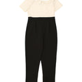 QUIZ Womens Off Shoulder Jumpsuit UK 16 Large Black Colourblock Polyester Vintage Quiz and Second-Hand Quiz from Messina Hembry 