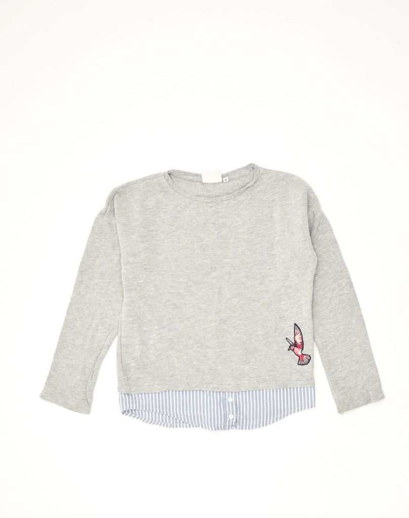 TOM TAILOR Girls Sweatshirt Jumper 11-12 Years Grey Cotton | Vintage Tom Tailor | Thrift | Second-Hand Tom Tailor | Used Clothing | Messina Hembry 