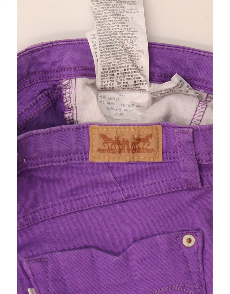 LEVI'S Womens Legging Cropped Jeans W27 L24 Purple Cotton Vintage Levi's and Second-Hand Levi's from Messina Hembry 