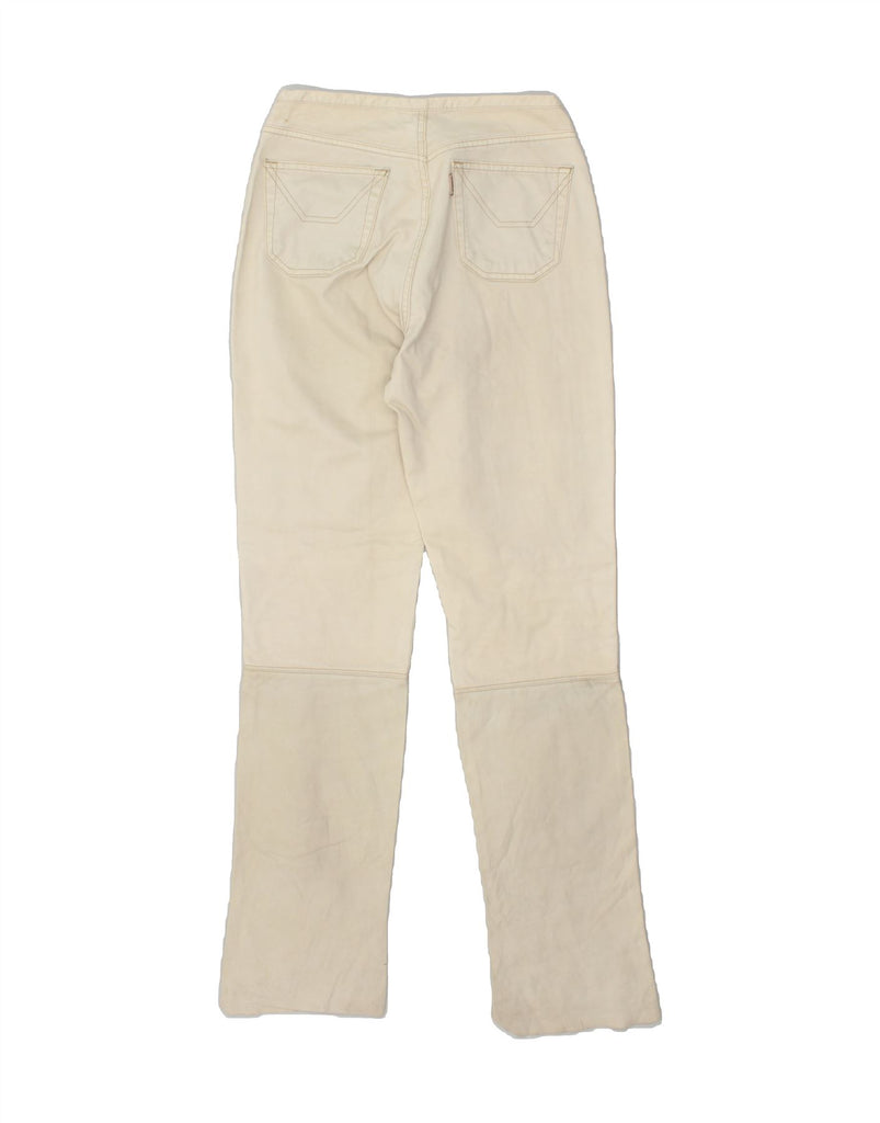 JECKERSON Womens Straight Casual Trousers IT 44 Medium W28 L32 Beige | Vintage Jeckerson | Thrift | Second-Hand Jeckerson | Used Clothing | Messina Hembry 