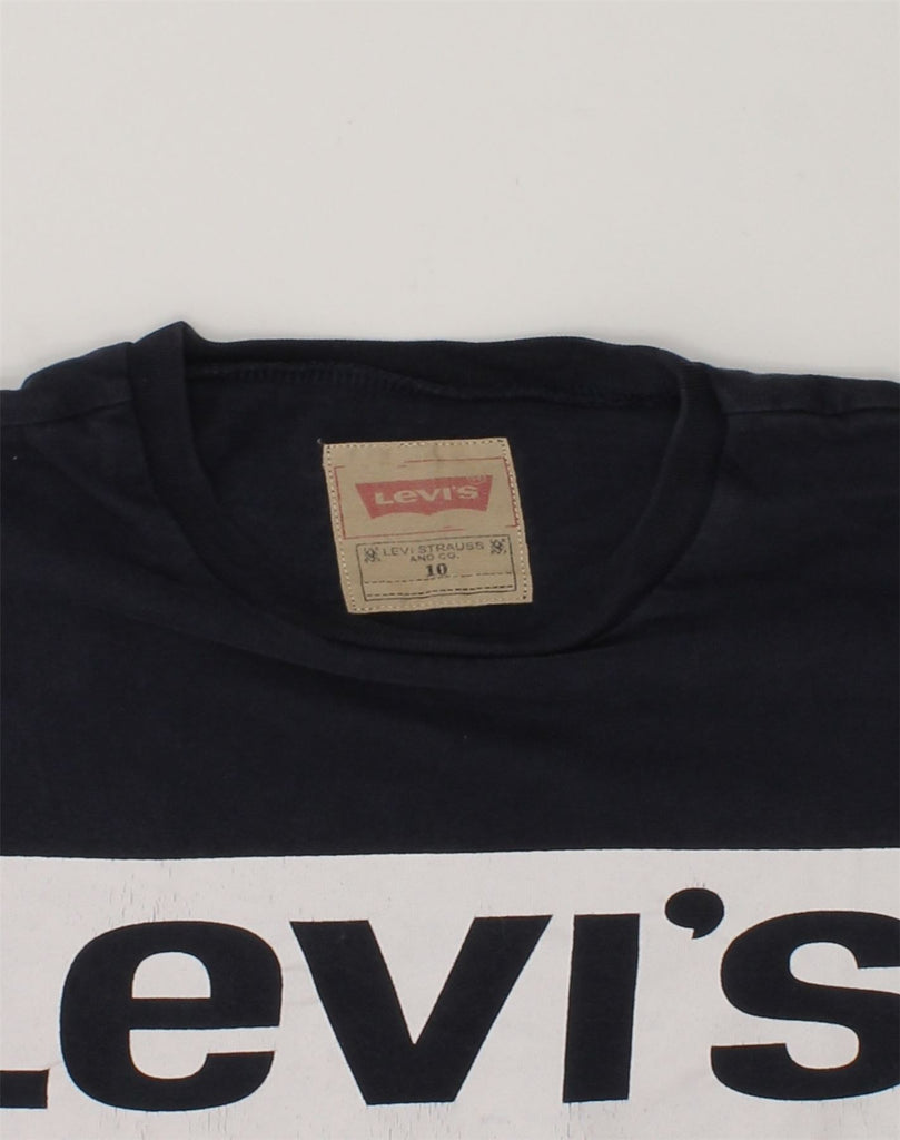 LEVI'S Girls Graphic T-Shirt Top 9-10 Years Navy Blue | Vintage Levi's | Thrift | Second-Hand Levi's | Used Clothing | Messina Hembry 