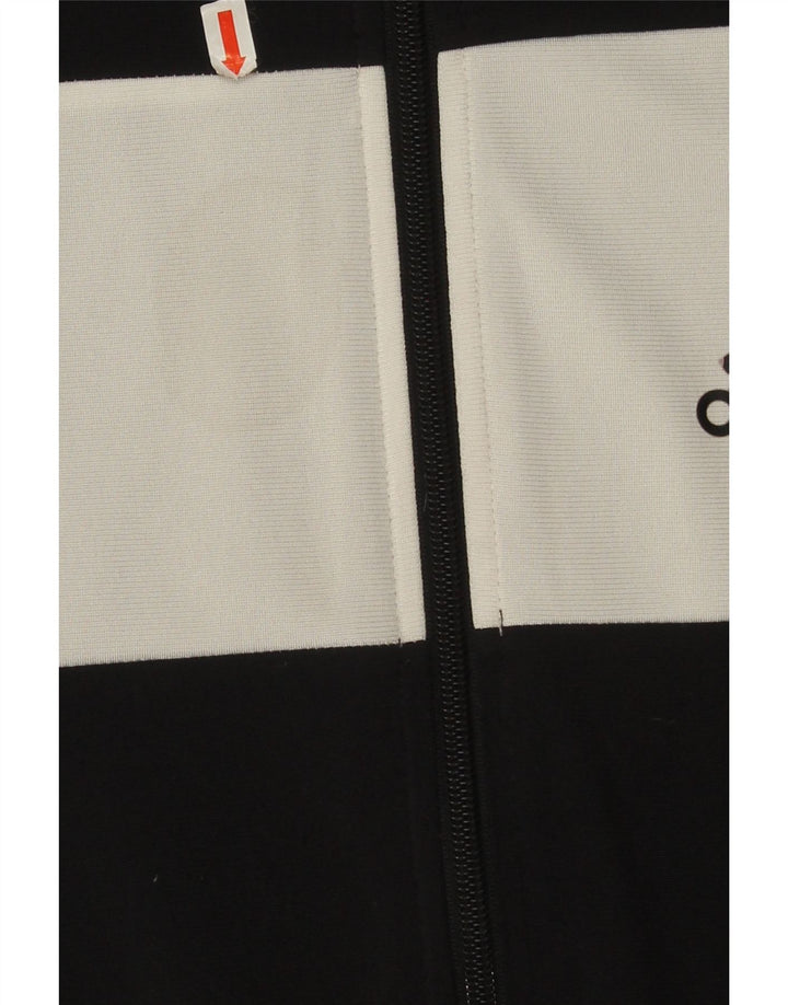 Adidas Mens Tracksuit Top Jacket UK 42/44 Large Black Colourblock Polyester