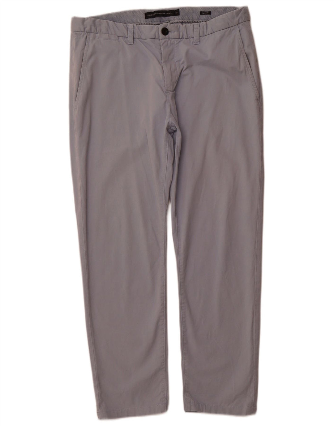 French Connection Mens Slim Fit Chino Trousers Size 34 Blue Cotton