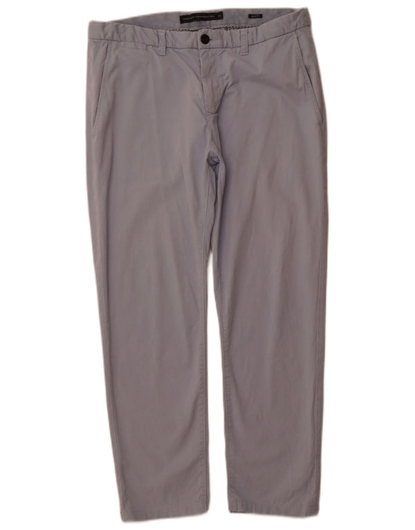 French Connection Mens Slim Fit Chino Trousers Size 34 Blue Cotton