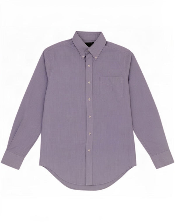 Ralph Lauren Mens Classic Fit Shirt Size 15 Medium Blue Pinstripe Cotton