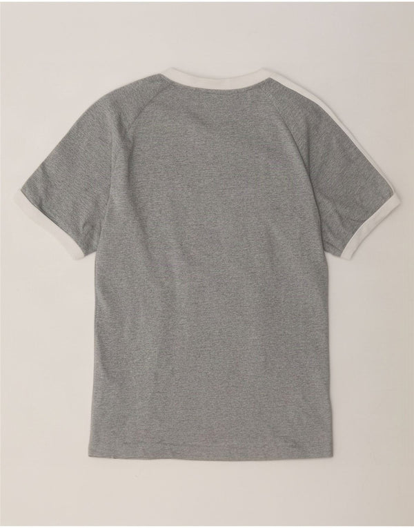 Adidas Mens T-Shirt Top Medium Grey Flecked Cotton