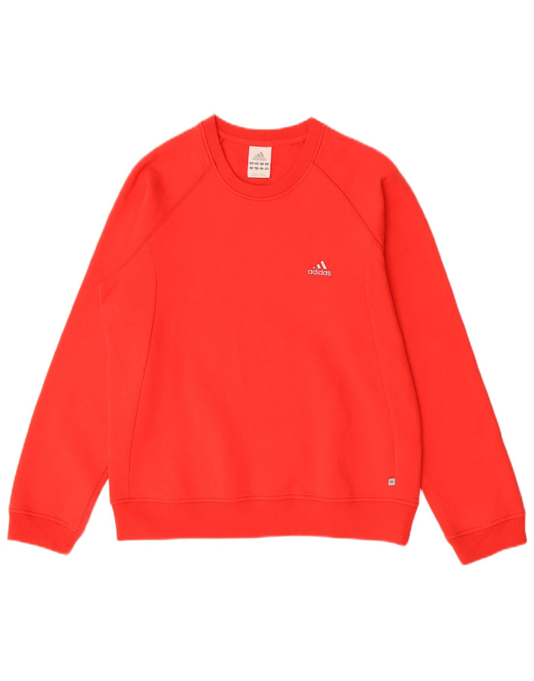 ADIDAS Womens Sweatshirt Jumper UK 12 Medium Red Cotton