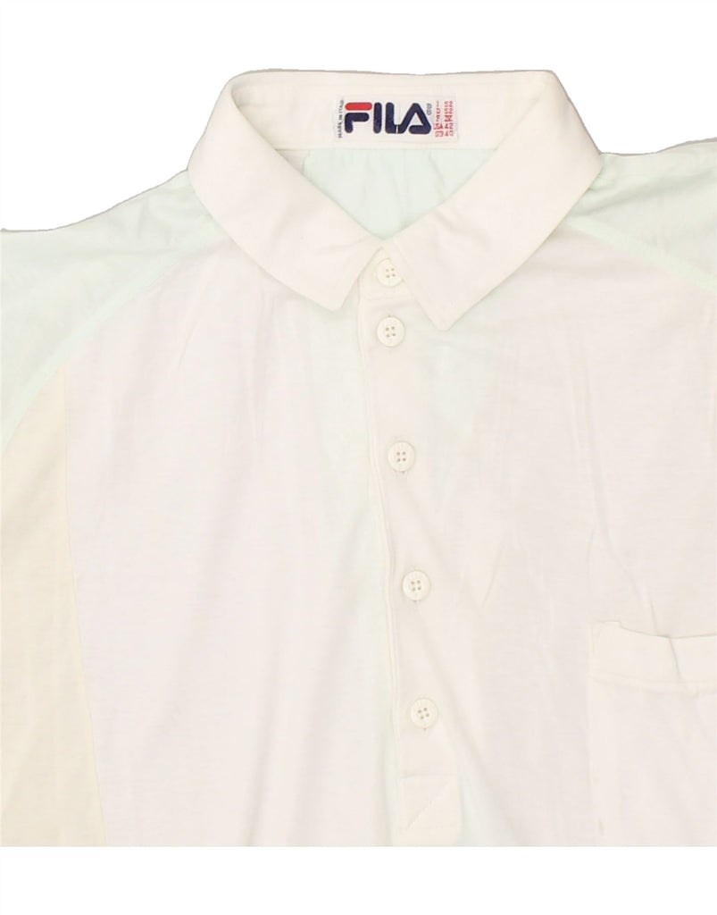 FILA Womens Polo Shirt IT 52 Large Multicoloured Colourblock | Vintage Fila | Thrift | Second-Hand Fila | Used Clothing | Messina Hembry 