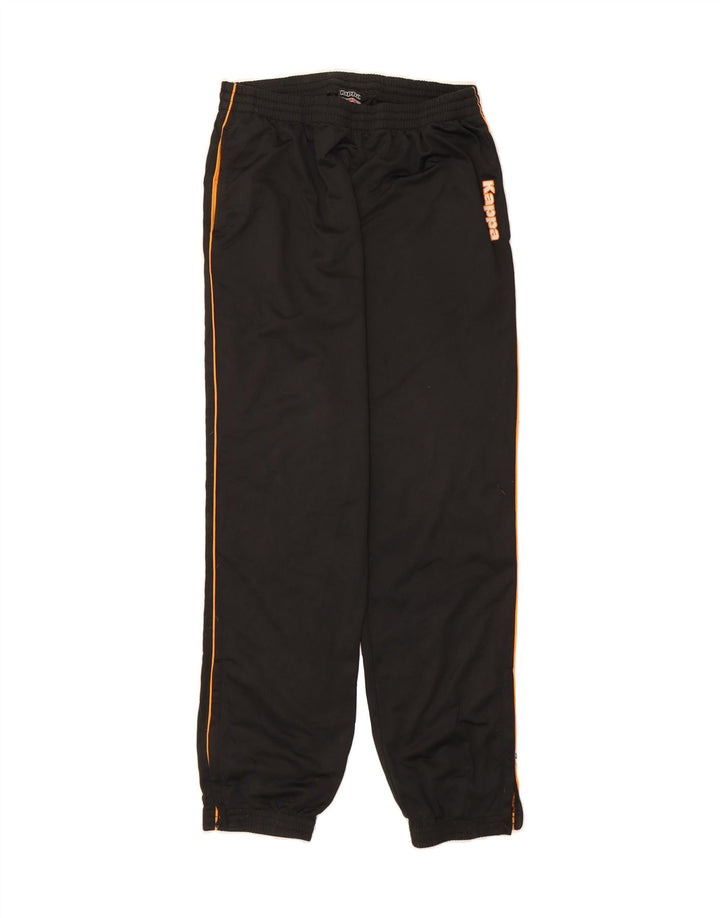 KAPPA Mens Graphic Tracksuit Trousers XL Black Polyester Vintage Kappa and Second-Hand Kappa from Messina Hembry 