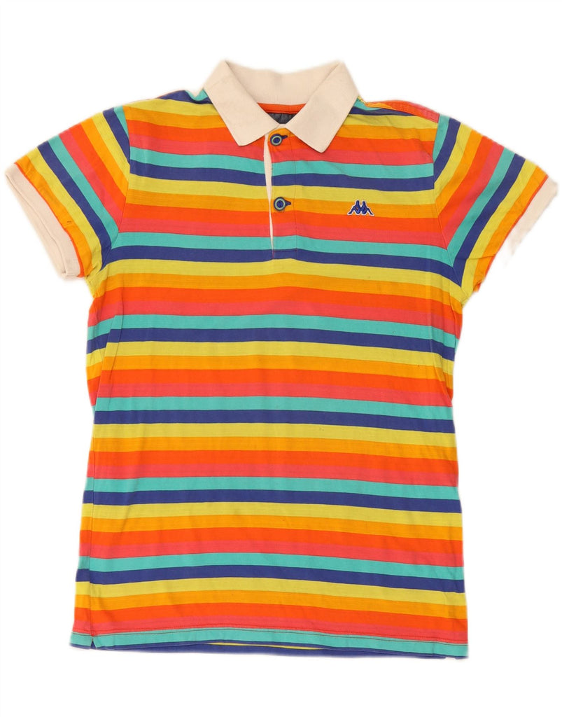 KAPPA Mens Polo Shirt Small Multicoloured Striped Vintage Kappa and Second-Hand Kappa from Messina Hembry 
