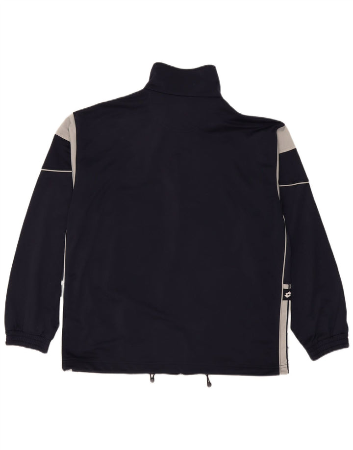 Lotto Mens Tracksuit Top Jacket XL Navy Blue Colourblock Polyester