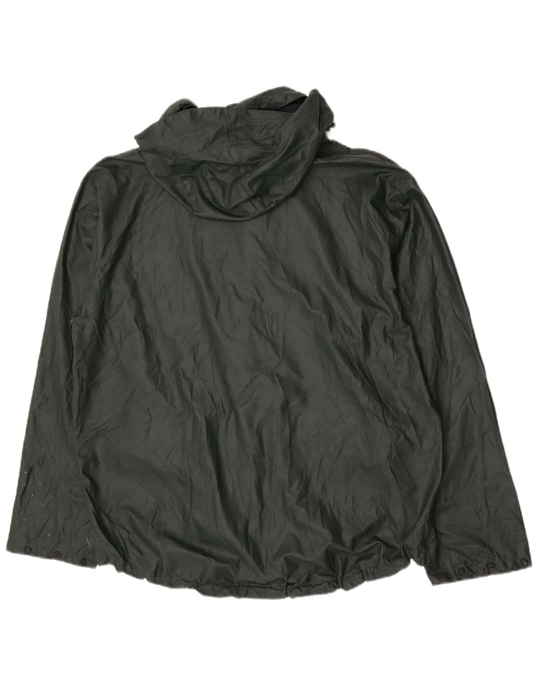 Helly Hansen Mens Hooded Rain Jacket UK 42 XL Green Polyurethane