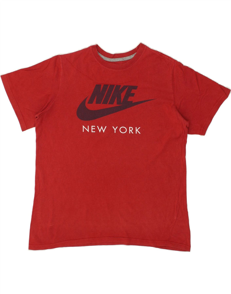 NIKE Mens Graphic T-Shirt Top XL Red Cotton | Vintage Nike | Thrift | Second-Hand Nike | Used Clothing | Messina Hembry 