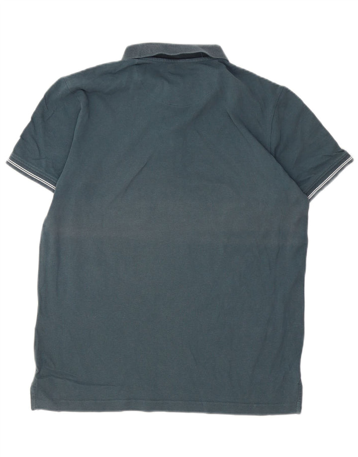 Dack's Mens Polo Shirt Medium Navy Blue Cotton