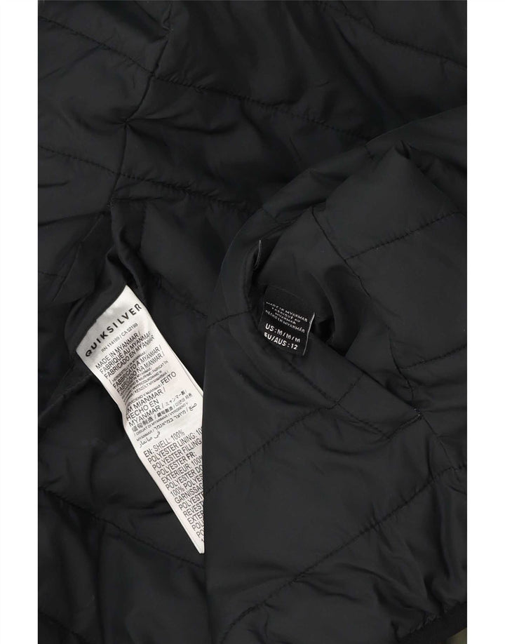 Quiksilver Boys Hooded Reversible Padded Jacket 11-12 Years Medium Khaki