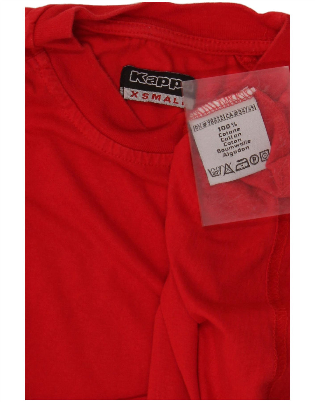 KAPPA Mens Graphic T-Shirt Top XS Red Cotton