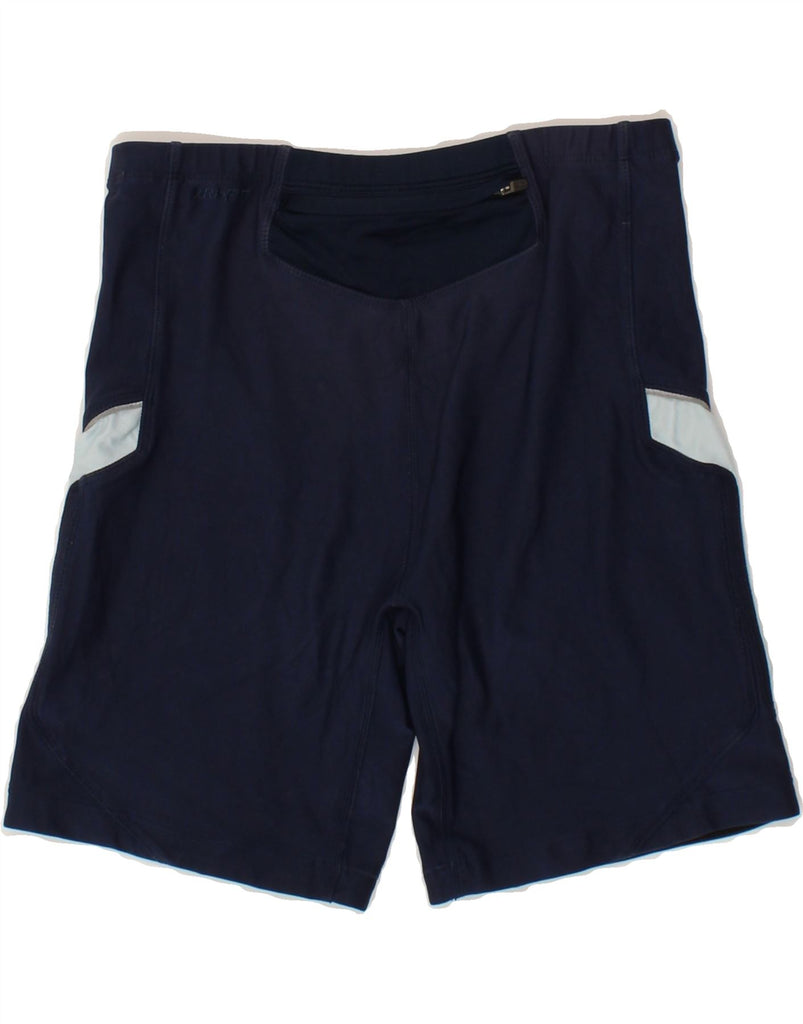 NIKE Womens Dri Fit Swimming Shorts UK 8/10 Small  Navy Blue Colourblock Vintage Nike and Second-Hand Nike from Messina Hembry 