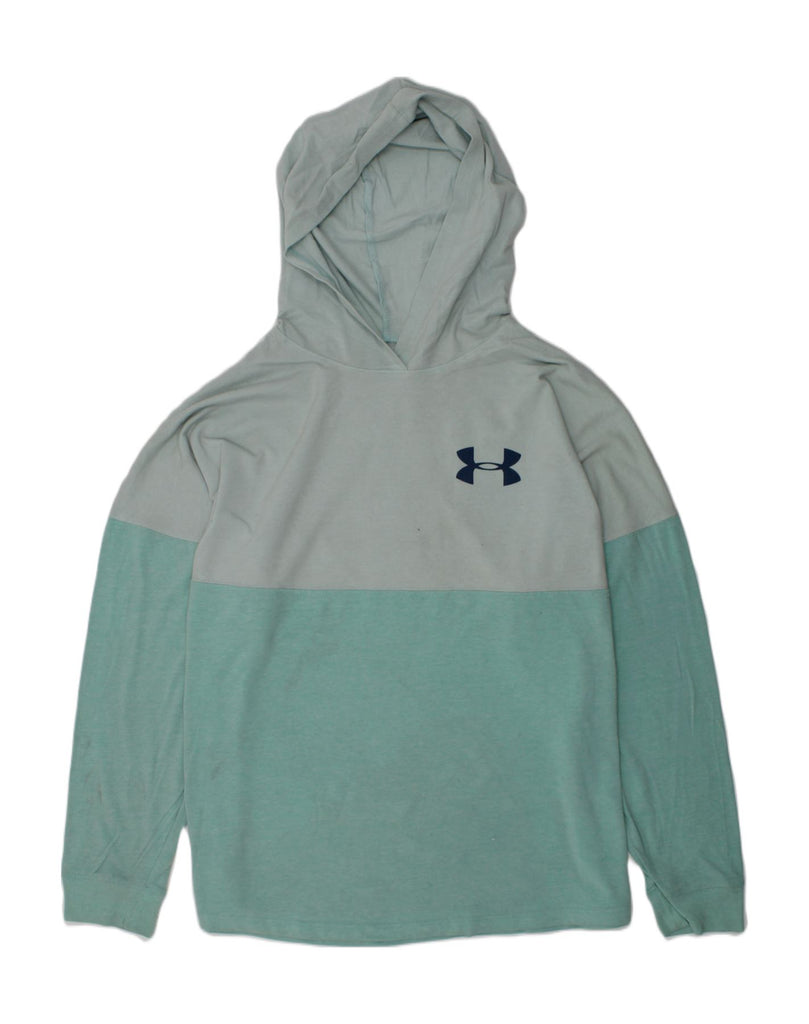 UNDER ARMOUR Boys Graphic Loose Fit Hoodie Jumper 15-16 Years XL Blue | Vintage Under Armour | Thrift | Second-Hand Under Armour | Used Clothing | Messina Hembry 